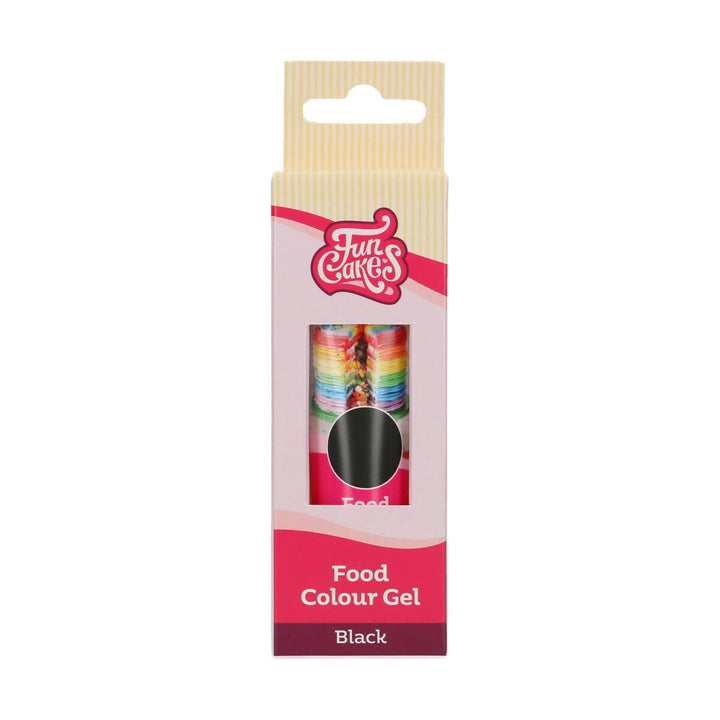 Funcakes Food Colour Gel Schwarz: Hochkonzentrierte Lebensmittelfarbe Für Teig, Creme, Fondant, Marzipan. Einfache Dosierung. Einzelne Tropfen, Um Lebendige Farben Zu Erzeugen. Halal. 30 G.