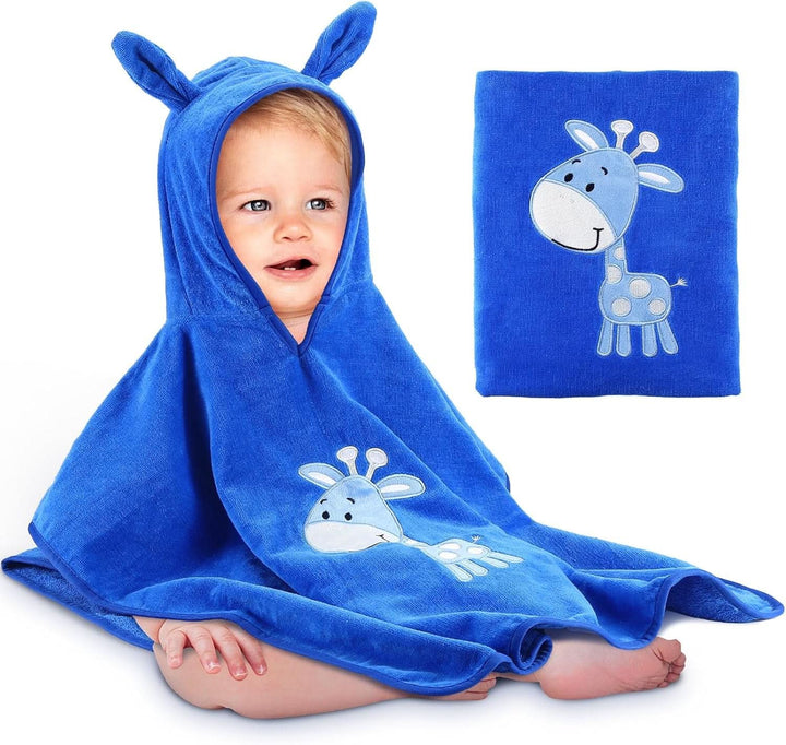 Kapuzenhandtuch Baby Handtuch Kapuze 100% Baumwolle Badeponcho Kinder- Oeko TEX - Babyhandtuch Mit Kapuze Weich & Super Saugfähig 0-3 Jahre-Löwe