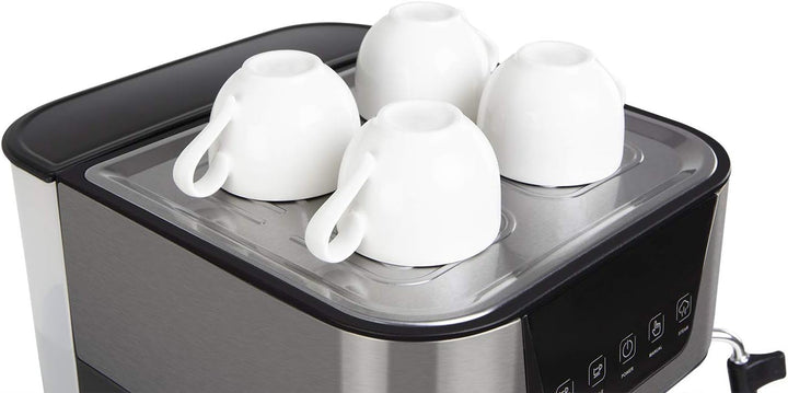Aparat de cafea Orbegozo pentru espresso și cappuccino EX 6000, 20 bar presiune, recipient de 1,5 litri, potrivit pentru doze unice, 1050 W putere, negru