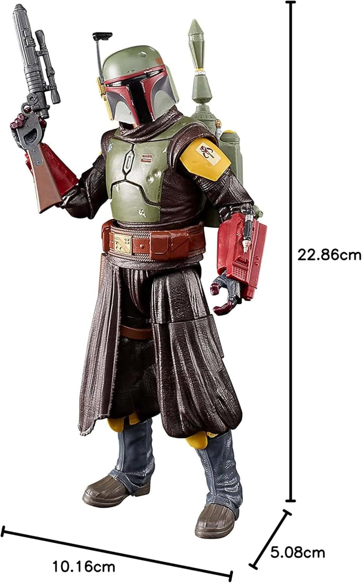 Star Wars Hasbro Seria Neagră Boba Fett (Camera Tronului): Cartea lui Boba Fett Figura de colecție, pentru copii 4+ ani, Multi, 15 cm înălțime