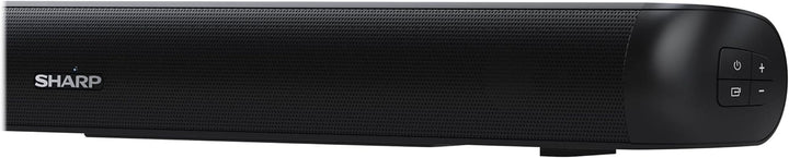 SHARP HTSB107 2.0 Soundbar 90W (USB, Bluetooth, HDMI, Optisch, Aux-In (3,5Mm), Breite: 65Cm), Schwarz