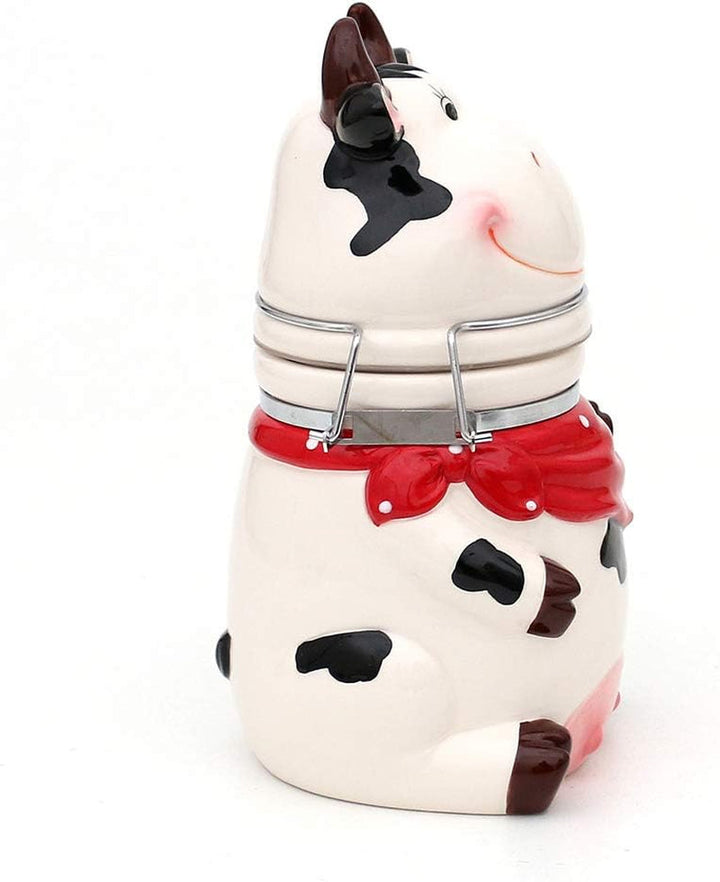 Dekohelden24 cutie de depozitare ceramică vacă, aprox. 12 x 11 x 20.5 cm, 20 Cutii depozitare alimente Naty Shop