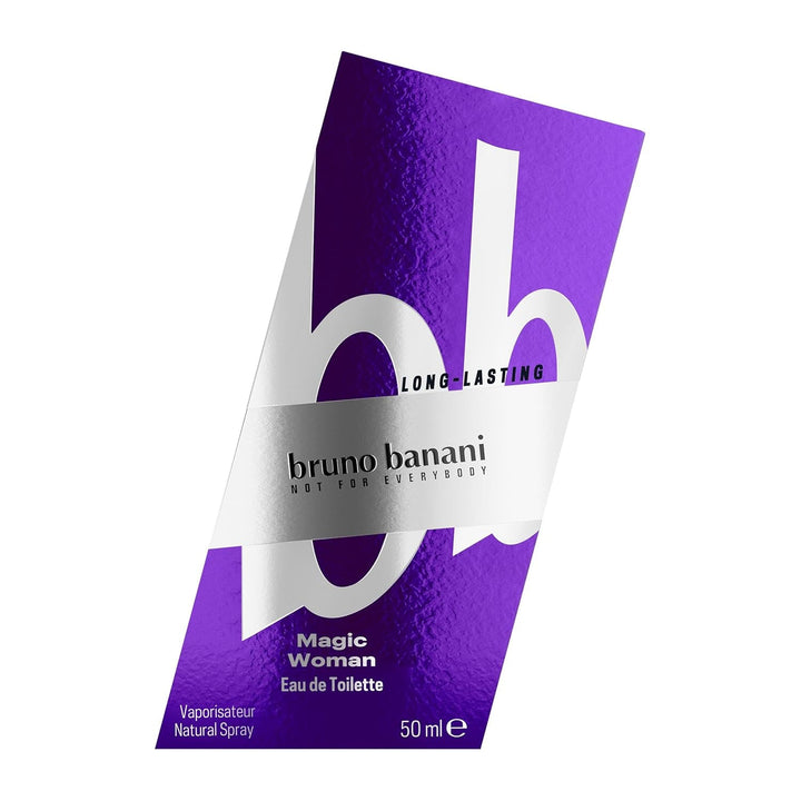 Bruno Banani Magic Woman Eau De Toilette, Parfum seducător pentru femei cu note floral-fructate, Formulă vegană, Acțiune extra-lungă, 50 ml