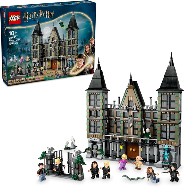 LEGO Harry Potter Malfoy Family Country Estate, jucărie fantastică de colecționat și expus, cadou pentru băieți, fete și fani ai lumii vrăjitorilor, idee de cadou cu 9 minifigurine 76453