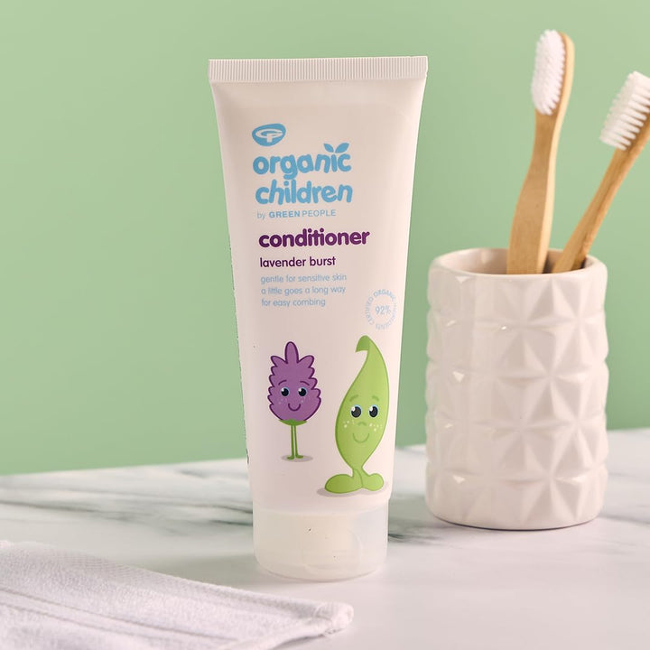 Green People - Balsam organic pentru copii Lavender Burst - Natural și organic pentru copii - Eczema Friendly - Vegan, 200ml
