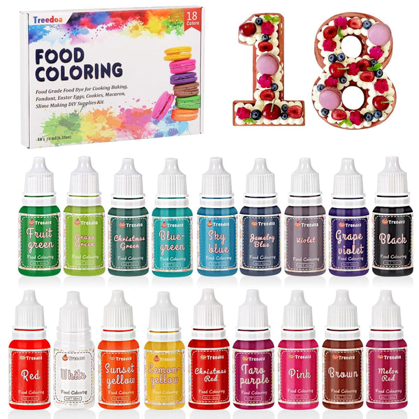 Set 18 coloranti alimentari, lichid, 10 ml