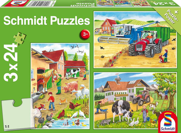 Schmidt Spiele 56216 Puzzle jigsaw pentru copii, 3X24 piese
