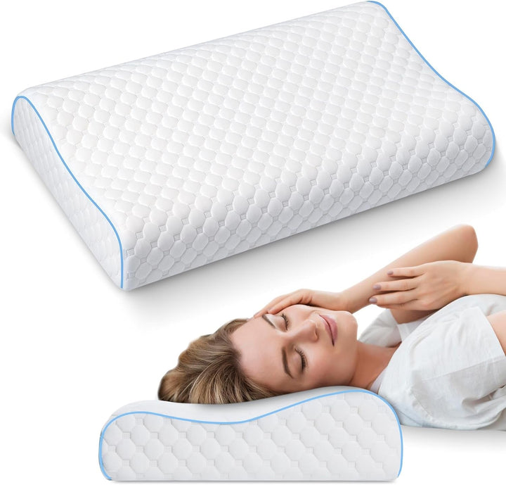 PHYSEN pernă ortopedică pernă pentru gât, pernă de susținere a gâtului, pernă din spumă de memorie, pernă ergonomică pentru dureri de gât pernă de dormit pernă anti-sforăit pentru părți, spate și abdomen (62 * 34 * 11 6.5CM)