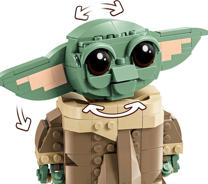 LEGO Star Wars 75403 Grogu în leagănul său repulsor din Mandalorian - Minifigurină de colecție - Model de construit, jucat și expus - Decorațiuni pentru casă - Cadou pentru băieți și fete cu vârsta de peste 10 ani