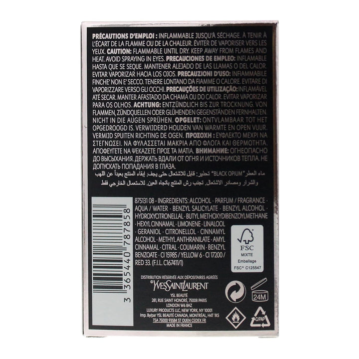 Black Opium de la Apă de Parfum pentru Femei 30ml