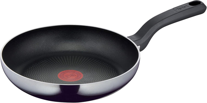 Tefal D52606 Resist Bratpfanne 28 Cm | Sichere Titanium Antihaftversiegelung | Thermo-Signal Temperaturindikator | Leichte Reinigung | Flame Protect-Technologie | Schwarz