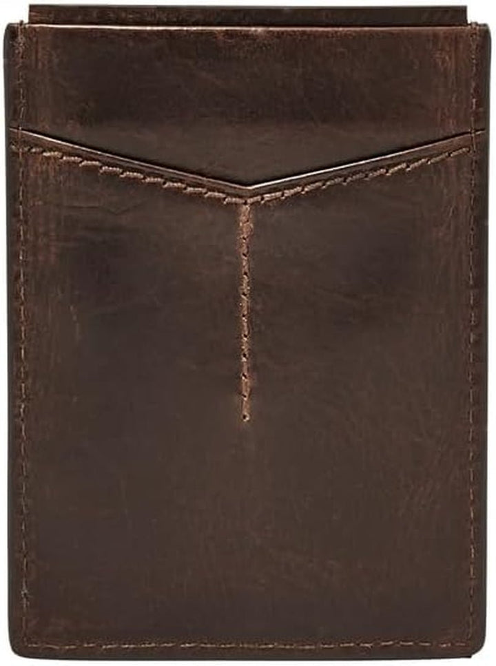 Fossil Bărbat Derrick piele RFID Blocare Magnetic Card Case Walletderrick Wallet Portofel Barbati Naty Shop