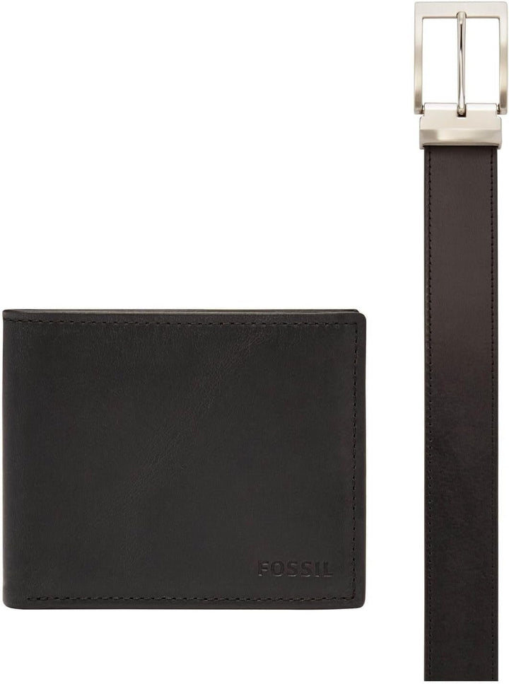 Fossil Mens Derrick Travel Accessory Bi Fold Wallet, Dark Brown, 11.43 cm L x 1.6 W 9.22 H EU Portofel Barbati Naty Shop Negru