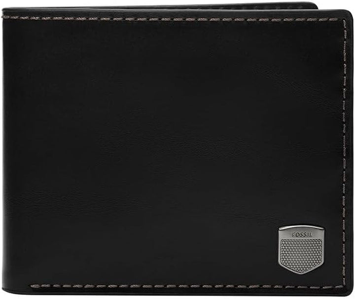 Fossil pentru bărbați Hayes Card Case Bifold Portofel Barbati Naty Shop Cerneală neagră