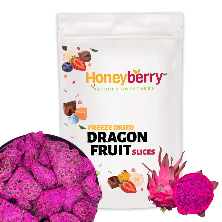 Fructe dragon liofilizate 50g - Fructe dragon liofilizate - Fructe uscate liofilizate - Fructe dragon uscate în felii pentru coacere, decorare, gustări, muesli, deserturi Produse deshidratate Magazinul meu 50G