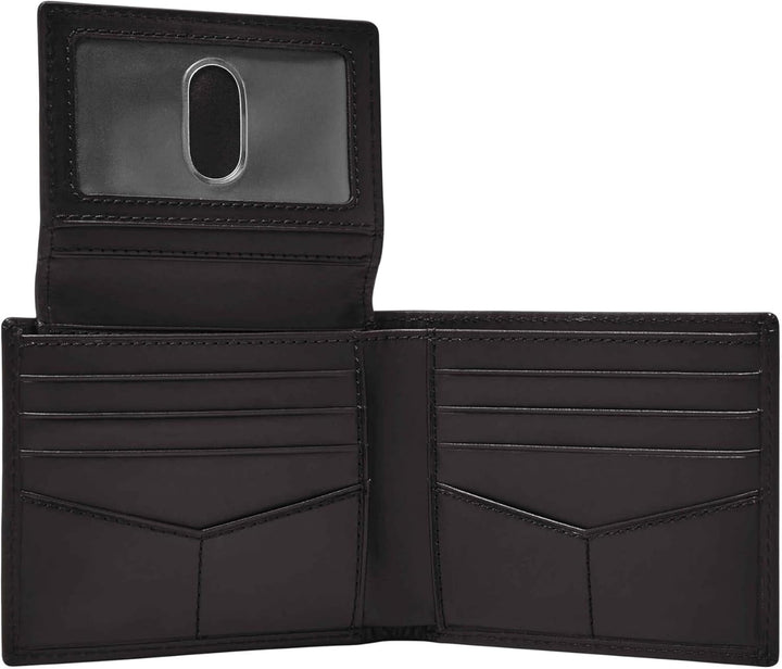 Geantă bifold pentru pașapoarte Fossil Derrick din piele cu blocare RFID pentru bărbați, cu suport detașabil pentru carduri Portofel Barbati Naty Shop