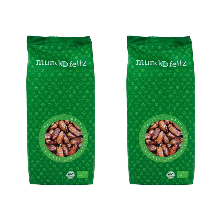 Mundo Feliz Curmale uscate cu sâmburi din agricultura ecologică, 2 x 500 g Produse deshidratate Naty Shop 500 G (pachet de 2) Date