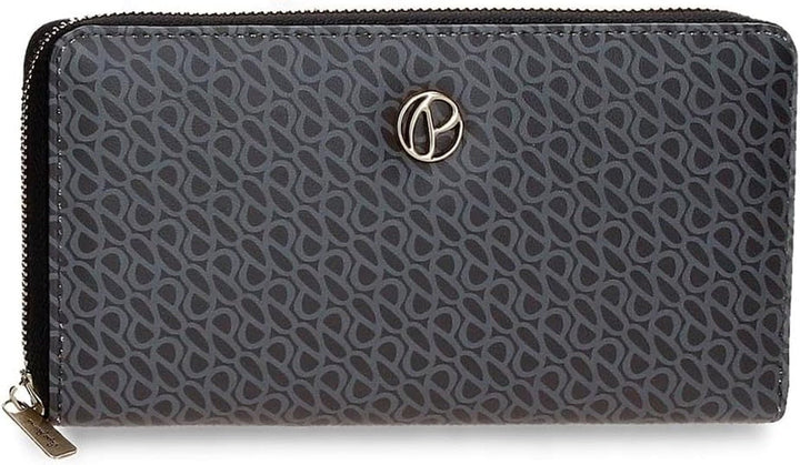 Pepe Jeans Megan Geantă de toaletă negru 17x9x2 cm Faux piele, negru, Talla única, Geantă de toaletă Portofel Femei Naty Shop Negru Portofel Megan