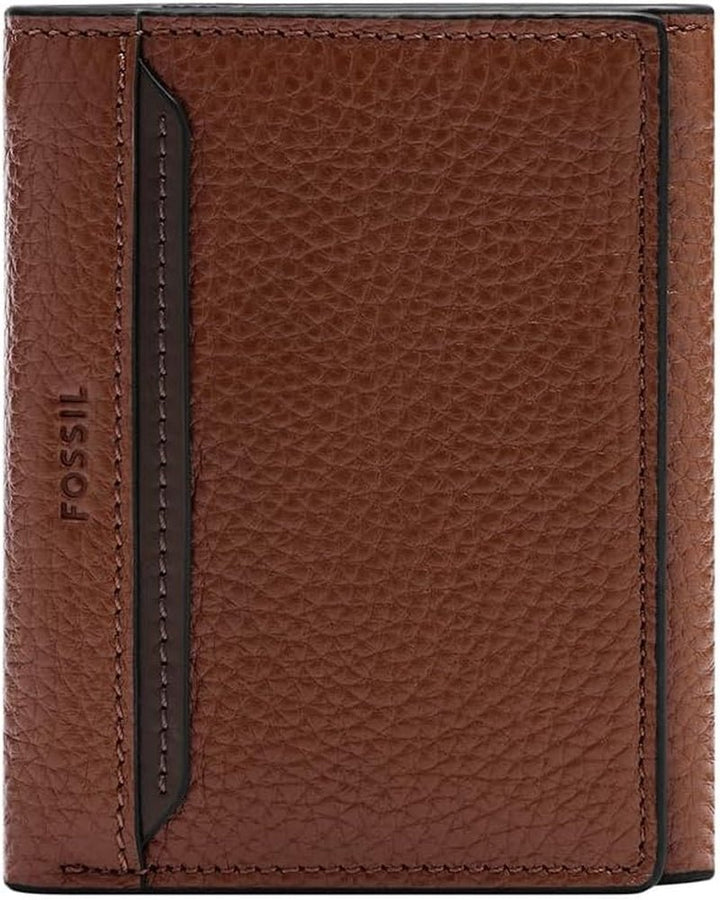 Portofel Fossil Huntington Tri-Fold pentru bărbați Portofel Barbati Naty Shop Maro S