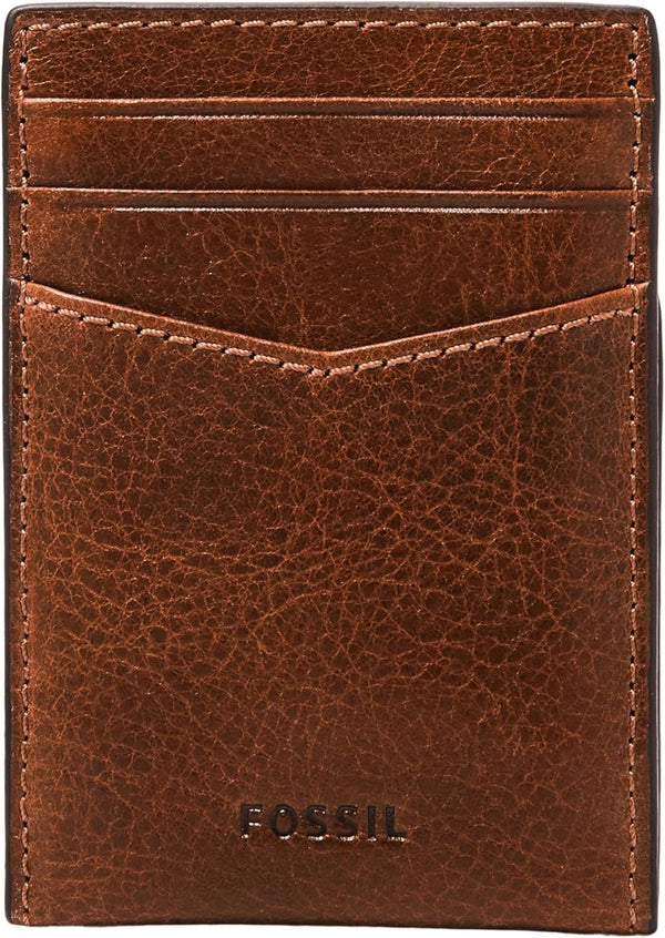 Portofel Fossil pentru bărbați Andrew, portcard din piele coniac 7,2 cm L x 0,5 cm l x 10 cm H ML4173222 Portofel Barbati Naty Shop Titlu implicit