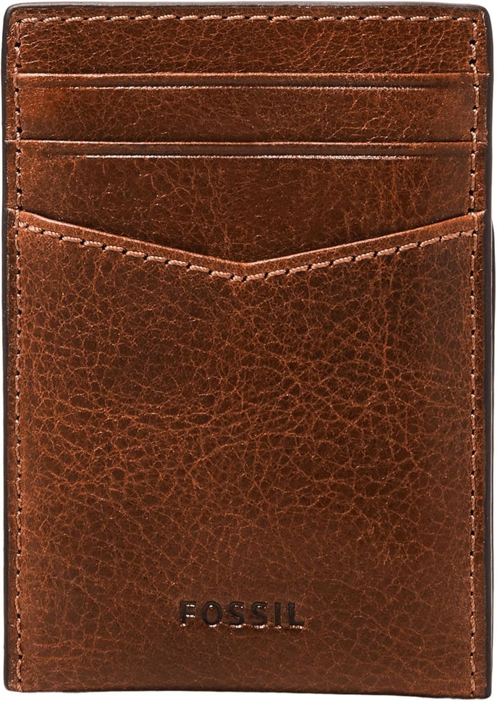 Portofel Fossil pentru bărbați Andrew, portcard din piele coniac 7,2 cm L x 0,5 cm l x 10 cm H ML4173222 Portofel Barbati Naty Shop Titlu implicit