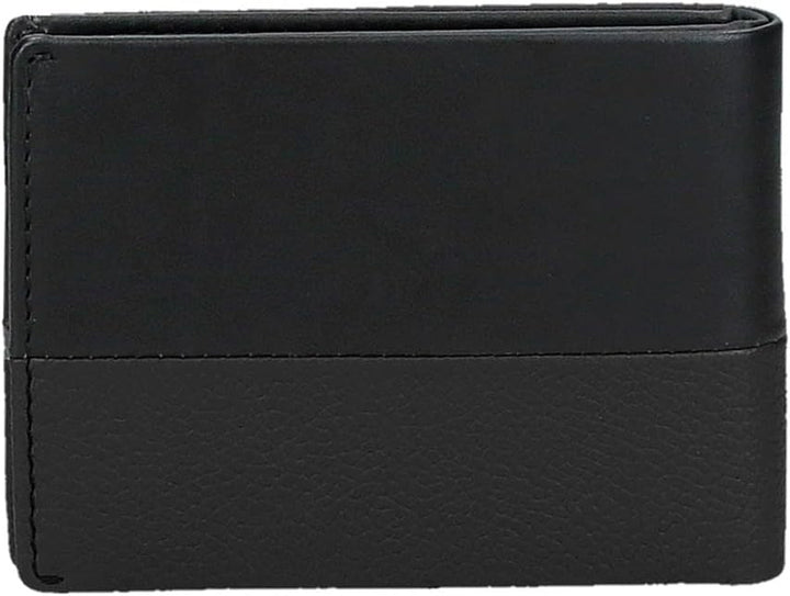 Portofel orizontal dublu Pepe Jeans cu compartiment pentru monede, negru, 11 x 8 x 1 cm, piele, protejat RFID, bărbați, Portofel orizontal cu compartiment pentru monede Portofel Barbati Naty Shop