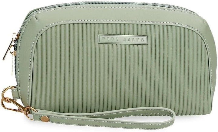 Portofel Pepe Jeans Aurora trei compartimente negru 17.5 x 9.5 x 2 cm piele artificială Portofel Femei Naty Shop Verde Geantă de mână