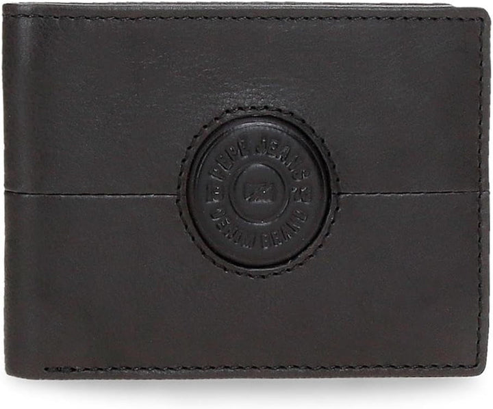 Portofele și poșete din piele de vacă Pepe Jeans Cracker, negru, maro, verde, diferite mărimi Portofel Barbati Naty Shop Negru Portofel