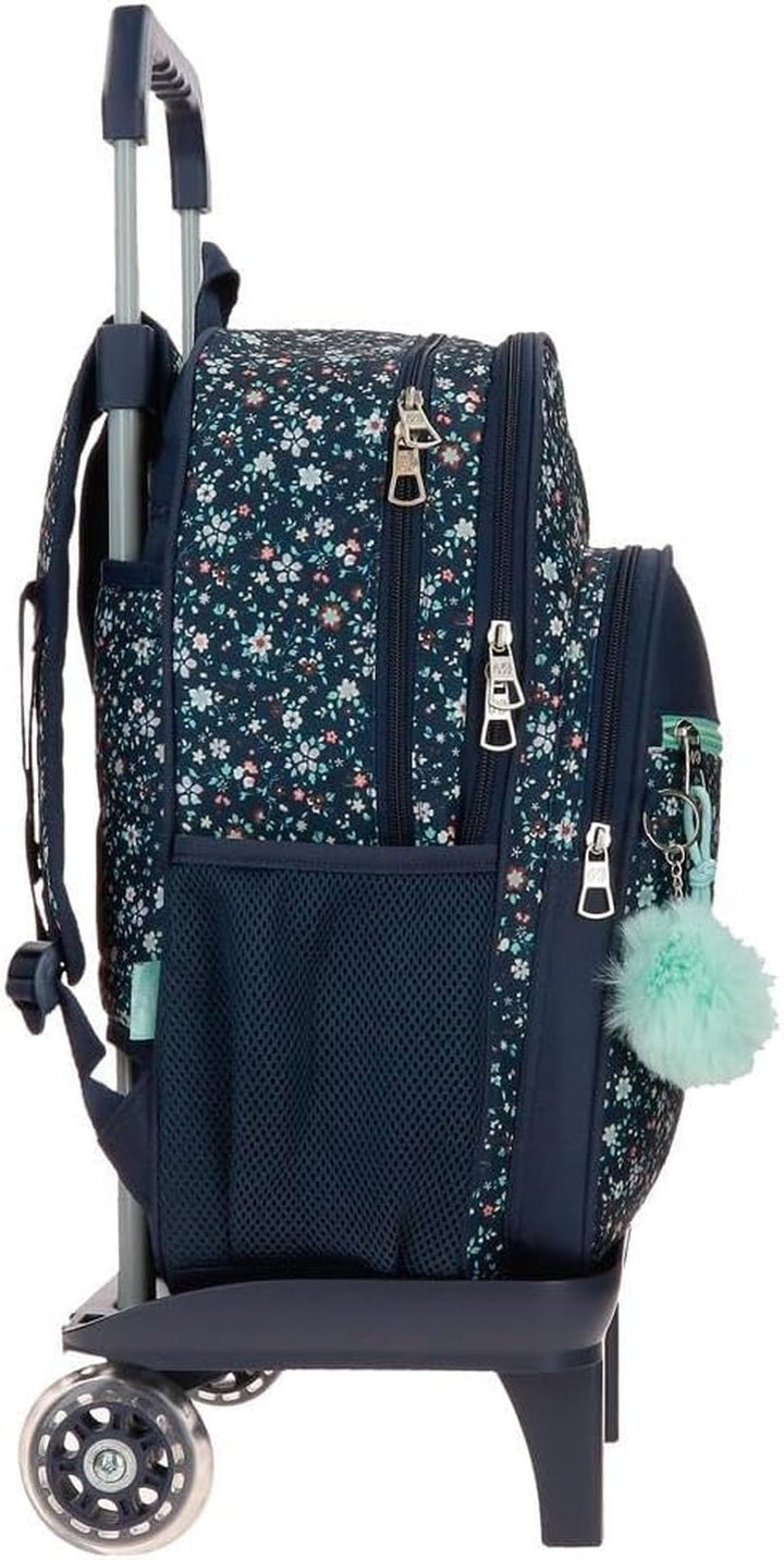 Rucsac școlar Pepe Jeans Alenka cu troler, albastru, 30 x 40 x 12 cm, poliester, 14,4 l, albastru, rucsac școlar cu troler Rucsacuri si ghiozdane premium Naty Shop