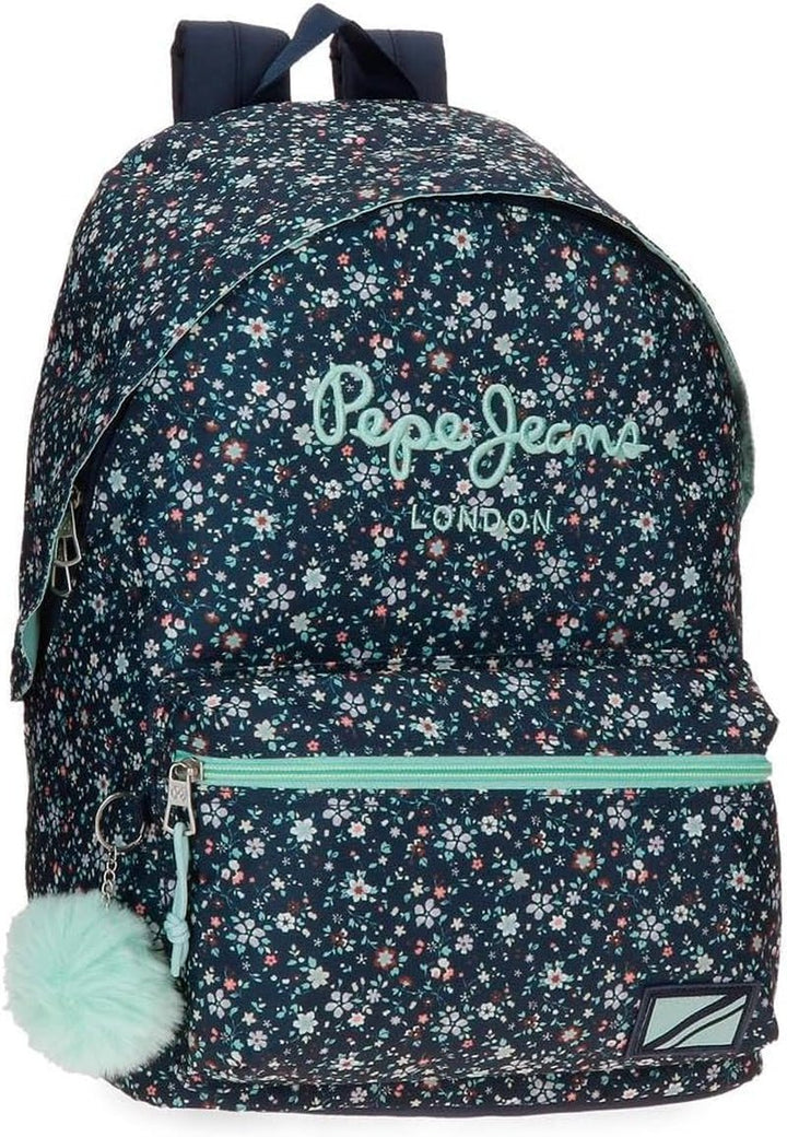 Rucsac școlar Pepe Jeans Alenka cu troler, albastru, 30 x 40 x 12 cm, poliester, 14,4 l, albastru, rucsac școlar cu troler Rucsacuri si ghiozdane premium Naty Shop Alenka Rucksack