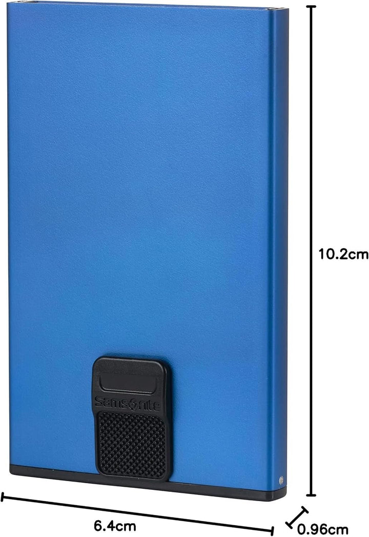 Samsonite Alu Fit SLG - Geantă pentru carduri, 10,2 cm, albastru (True Blue) Portofel Barbati Naty Shop