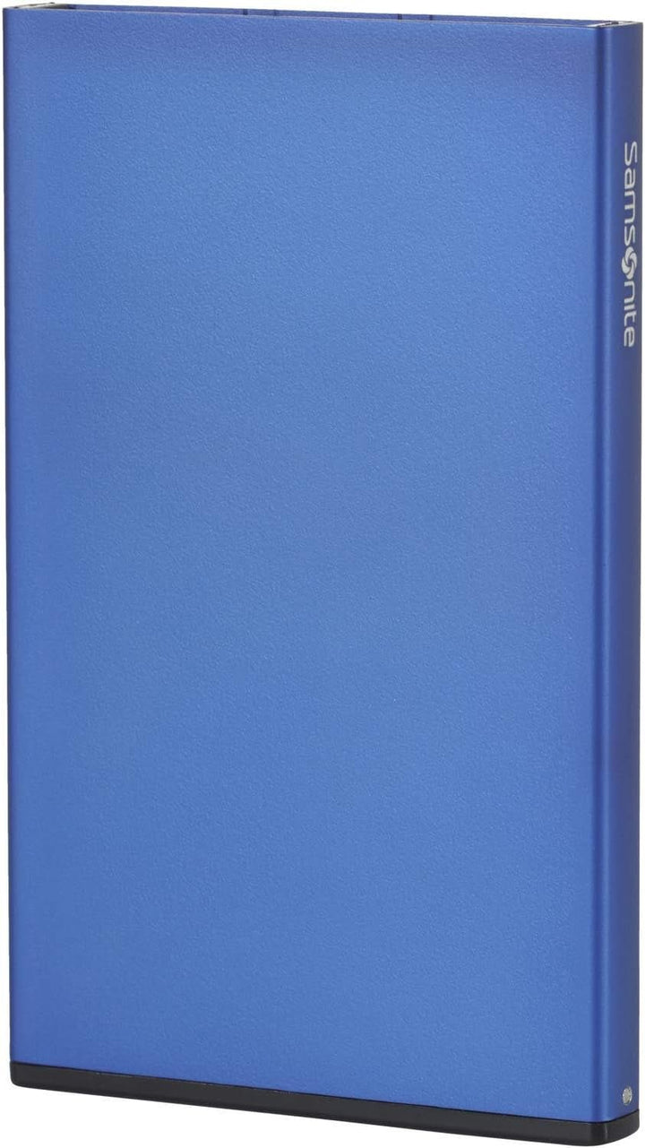 Samsonite Alu Fit SLG - Geantă pentru carduri, 10,2 cm, albastru (True Blue) Portofel Barbati Naty Shop