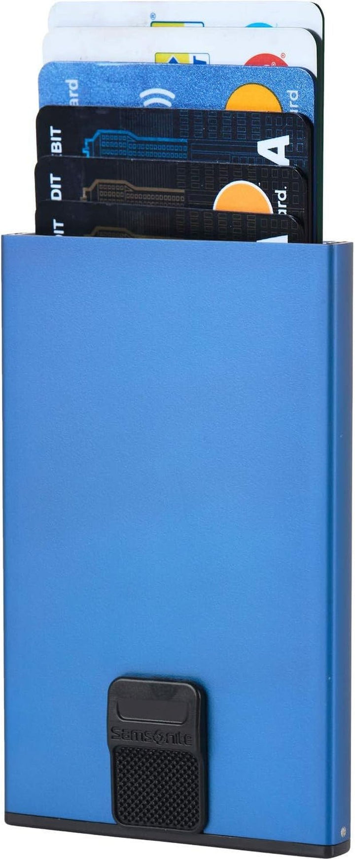 Samsonite Alu Fit SLG - Geantă pentru carduri, 10,2 cm, albastru (True Blue) Portofel Barbati Naty Shop