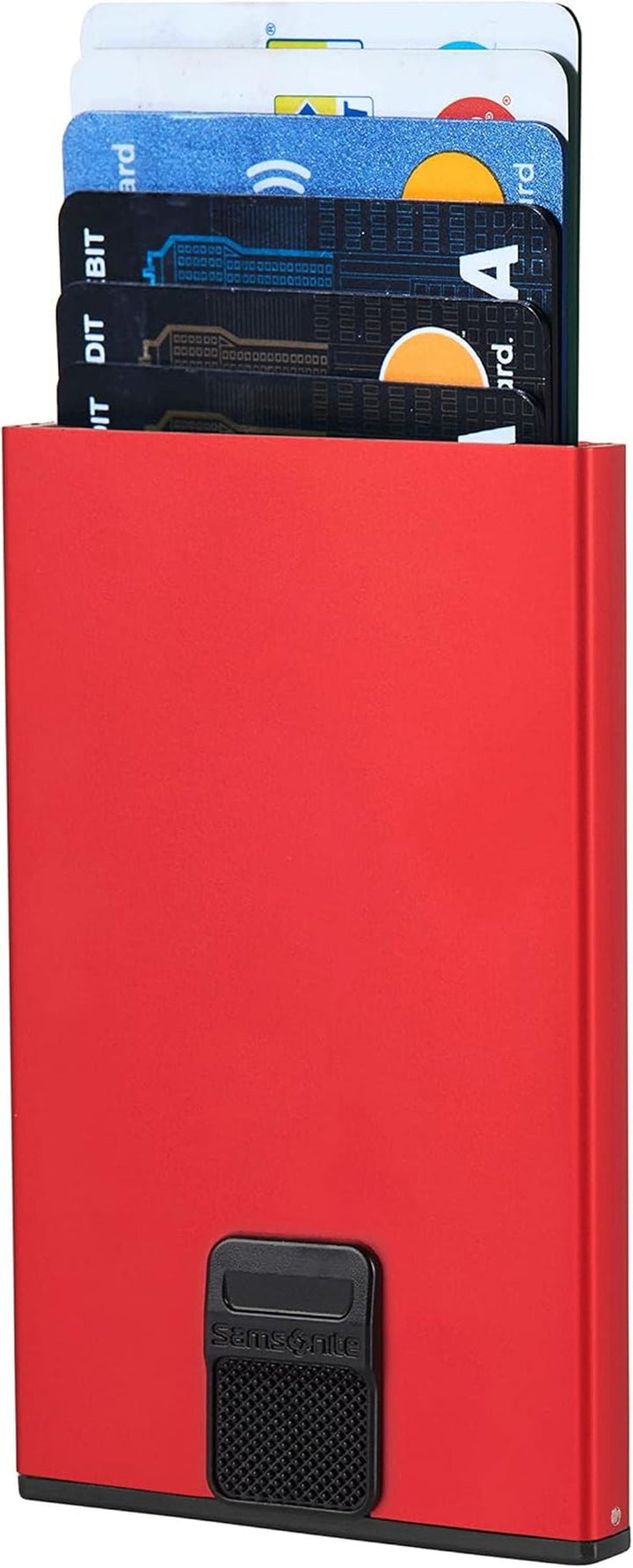 Samsonite Alu Fit SLG - Geantă pentru carduri, 10,2 cm, roșu (roșu) Portofel Barbati Naty Shop