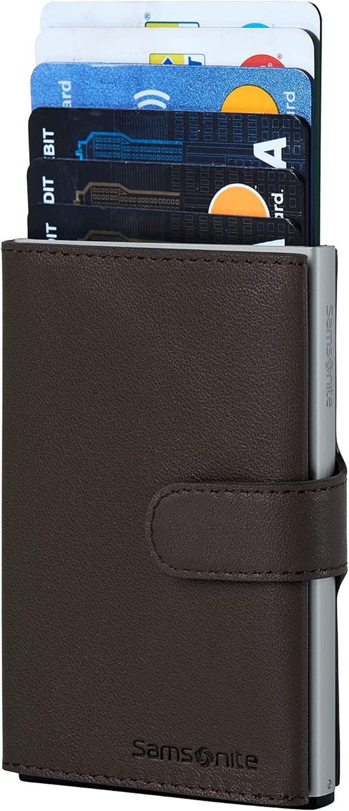 Samsonite Alu Fit SLG - Portofel, 10,2 cm, maro (maro închis) Portofel Barbati Naty Shop