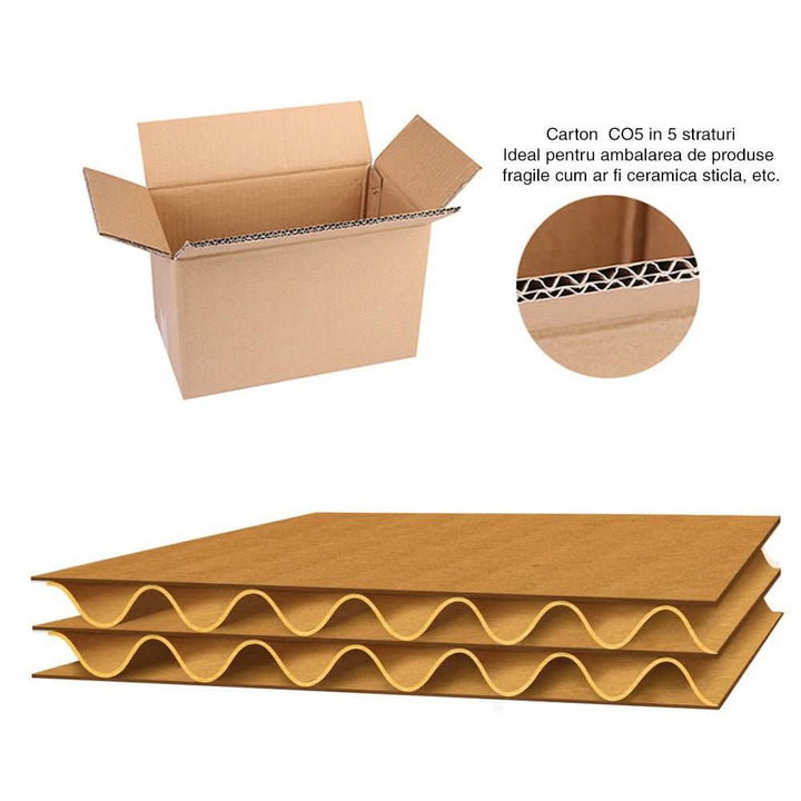 Set 20 cutii carton CO5, CB, 600 x 300 x 250 - Nati Shop