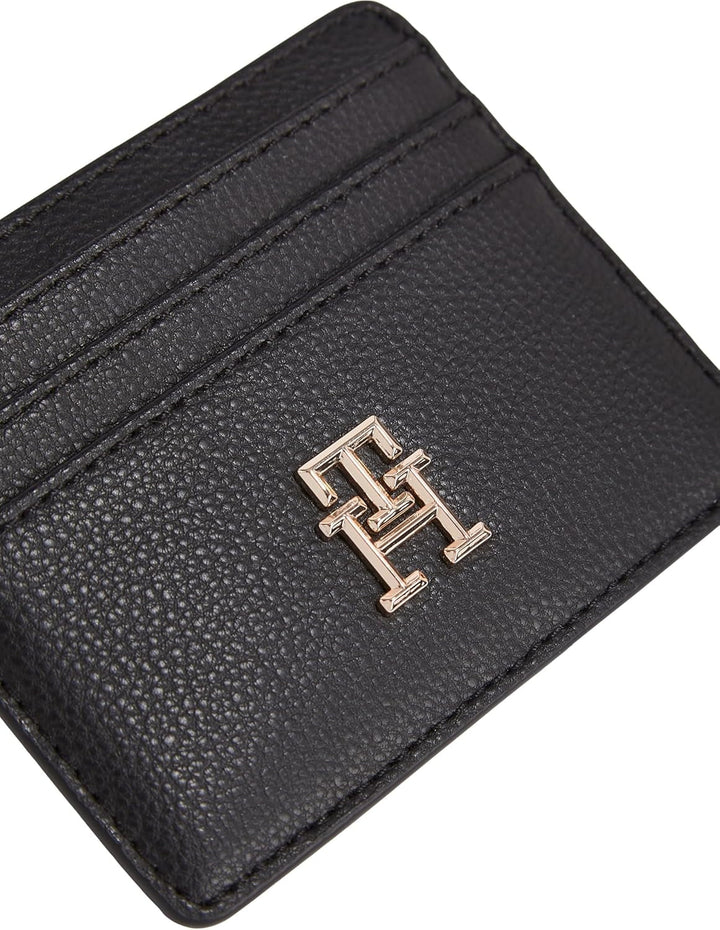 Tommy Hilfiger ladies card holder Soft Logotape Small, negru, o mărime Portofel Femei Naty Shop